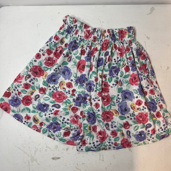 Vintage 80s 90s Floral Cartoon High Rise Cotton Mom Shorts Cute - Picture 1 of 4